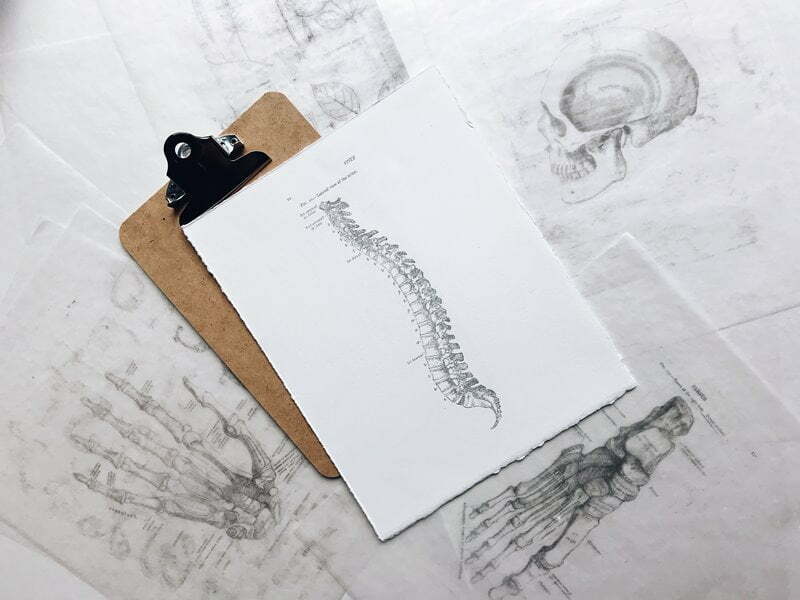 spine note pad for background