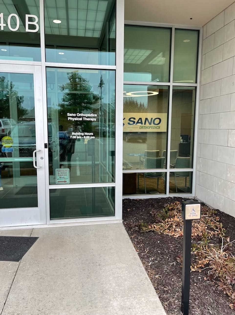 Sano Orthopedics Leawood entrance